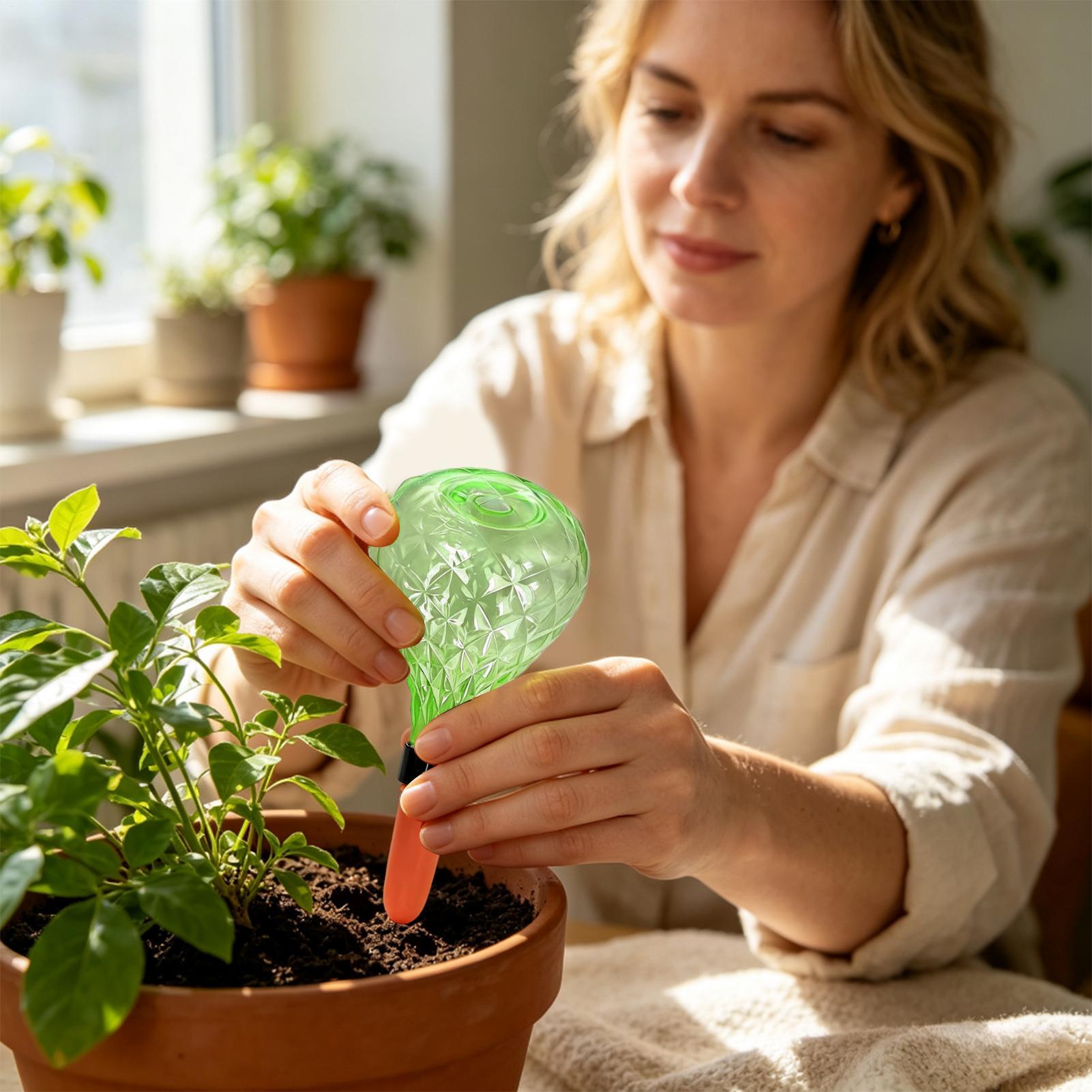 Self Watering Insert - Pflanzenbewässerungskugeln, 4 Stück, Glas, automatisches Bewässerungsgerät,