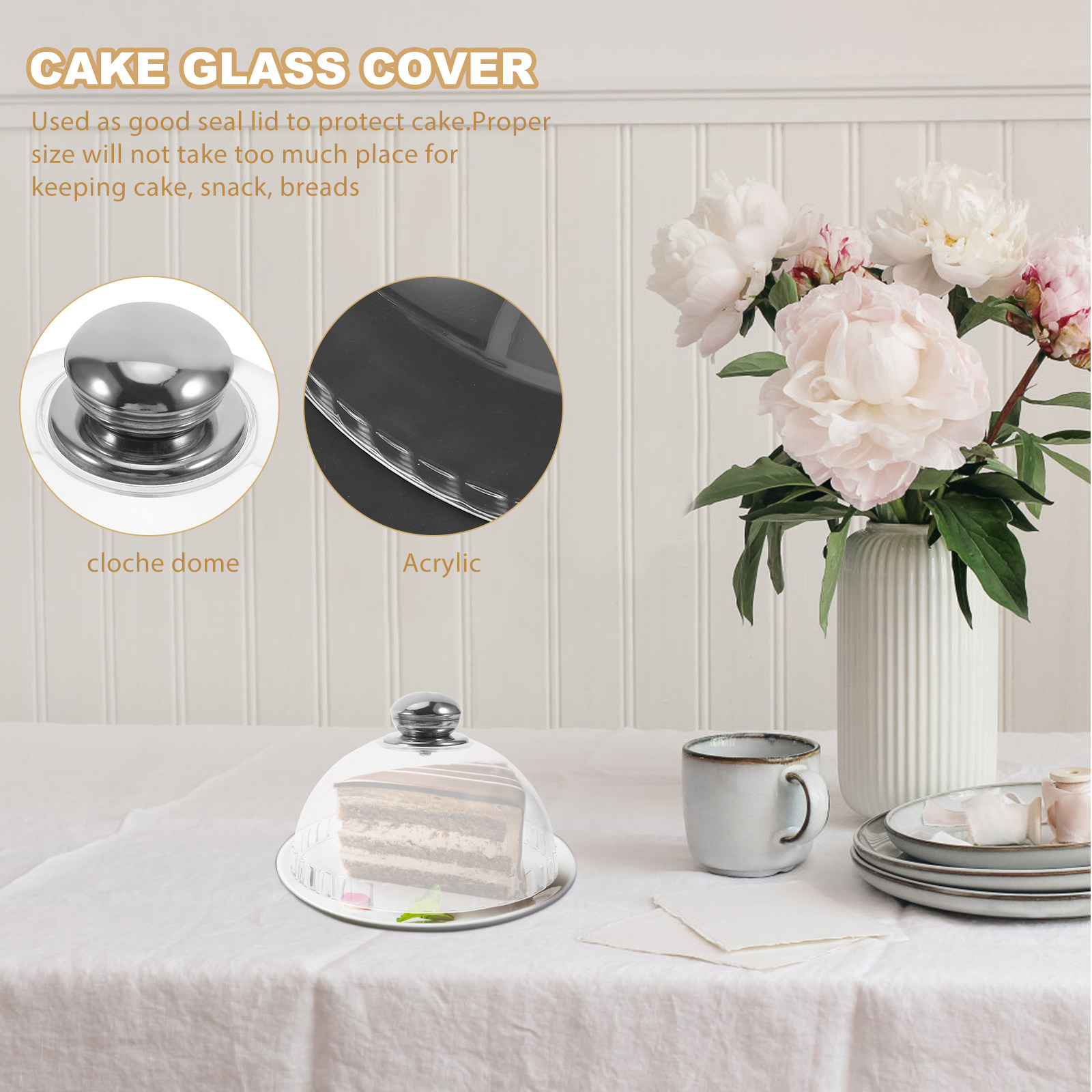 Klare Acryl-Kuchenglocke, rund – Plastic Dome Clear Bewertung und Preis