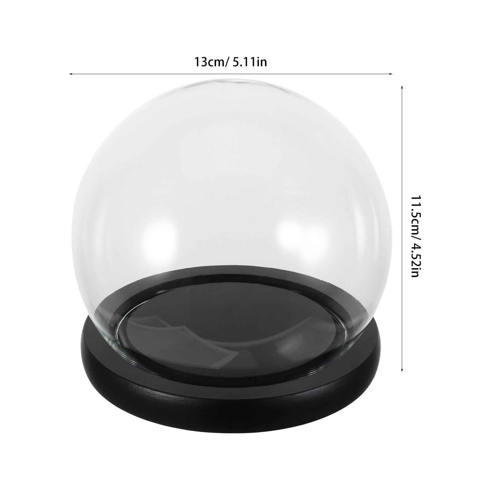 Glasglocke mit massivem Holzso – Plastic Dome Clear Bewertung und Preis
